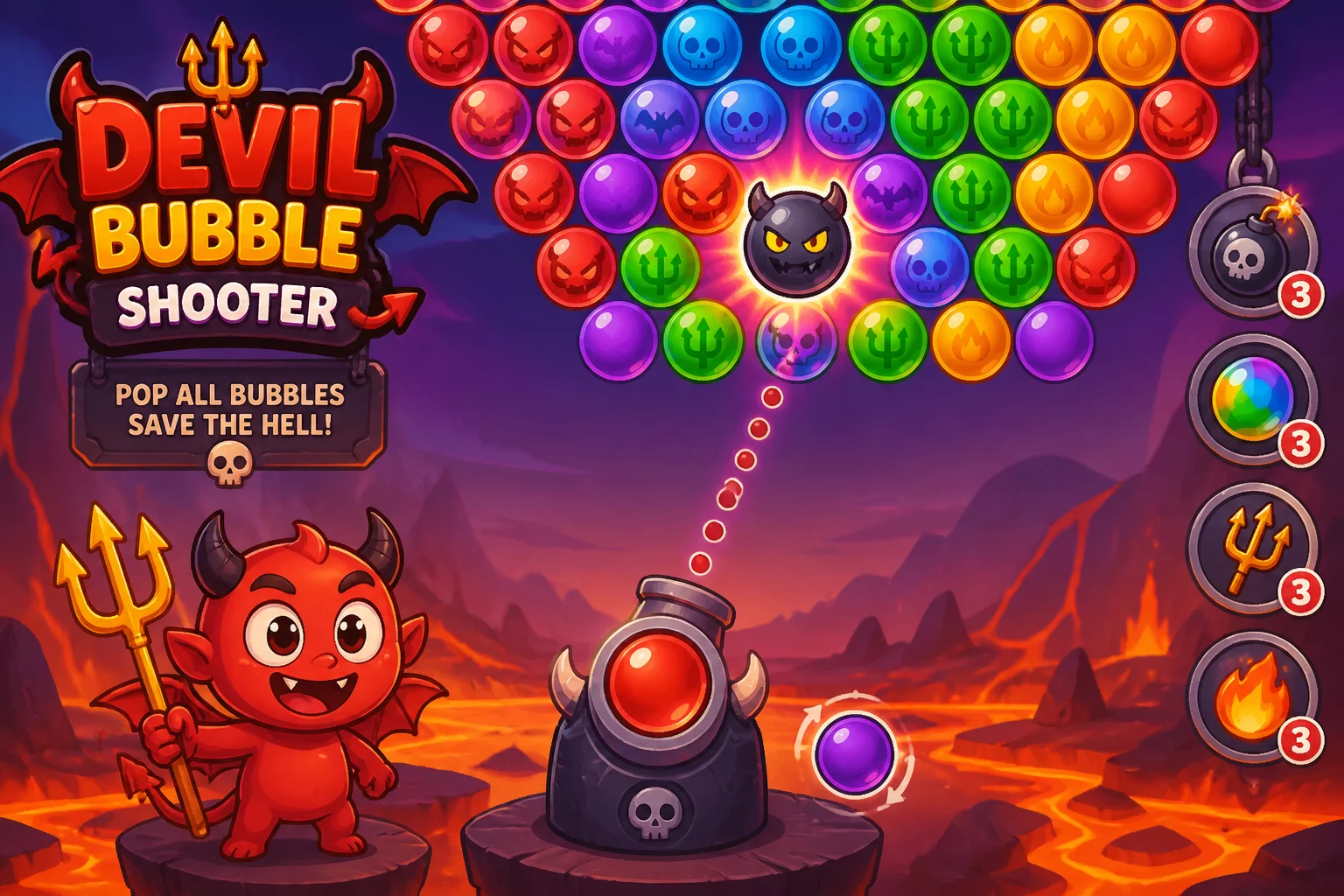 Devil Bubble Shooter Pop